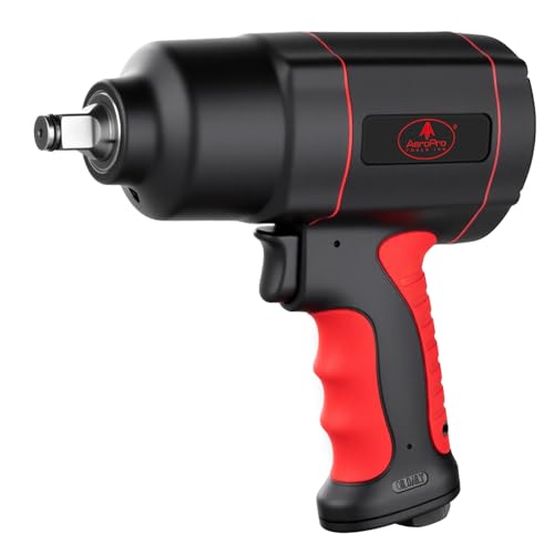 AEROPRO TOOLS 1/2-Inch Air Impact Wrench, Twin Hammer Pneumatic Impact Gun