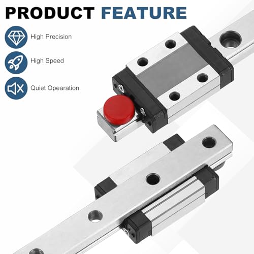 uxcell MGN9 100mm Linear Sliding Rail Guide Linear Motion Guideway - size: 100mm