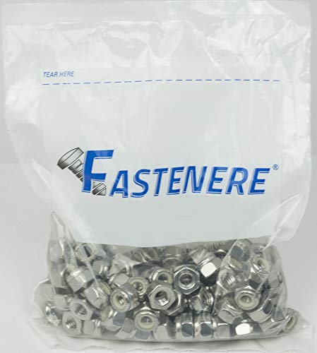 Fastenere Nylon Insert Hex Lock Nuts - 7/16"-14 Stainless Steel 18-8, Plain Finish, Corrosion-Resistant, Durable Hardware Nuts for Secure Fastening, Locking Nut, (25-Pack) - size: 7/16-14 (25 Pack)