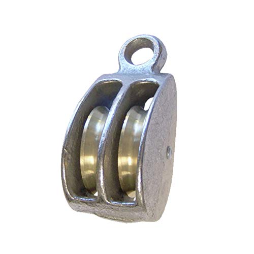 Rope and Cord | Double Rigid Eye Double Wheel Pulley 1-Pack | 2 Inches - size: 2" ( Rigid Eye Double ), style: 1-Pack