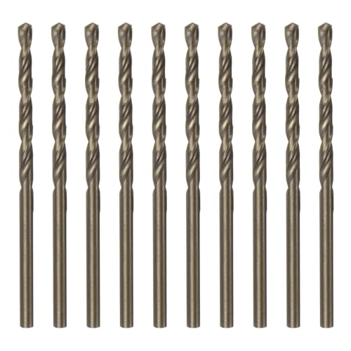 HARFINGTON 10pcs Cobalt Jobber Drill Bits 2.8mm / 0.11" M35 High Speed Steel HSS Twist Drilling Bit Tool for Stainless Steel Copper Wood Plastic and Other Hard Materials - size: 2.8mm