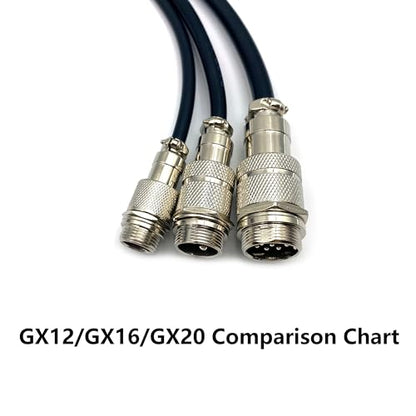 3.28 ft GX16 2 Pin Male to Female Cable, GX16 2Pins Female to Male Head Aviation Cordset Electrical Connector Panel Mount Circular Metal Adapter Cordset for Ships 7A 220V 18AWG (1meter) - size: GX16 2Pin