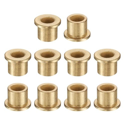 uxcell 10Pcs Flange Sleeve Bearings, 8mm Bore x 12mm OD x 12mm Length, Self-Lubricating Sintered Bronze Bushings - size: 8mm Bore x 12mm OD x 12mm Length