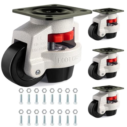 Adjustable Machine Leveling Feet Plate Casters - Loads Capacity 6600 lbs - size: 3 INCH