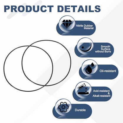 uxcell 10Pcs AS-158 O-Rings, Nitrile Rubber O-Rings 4-3/4" ID, 4-15/16" OD, 3/32" Width Round Sealing Gasket for Automotive Machine Plumbing Sealing Repair (70 Durometer, Black) - size: 4-3/4" ID, 4-15/16" OD, 3/32" Width