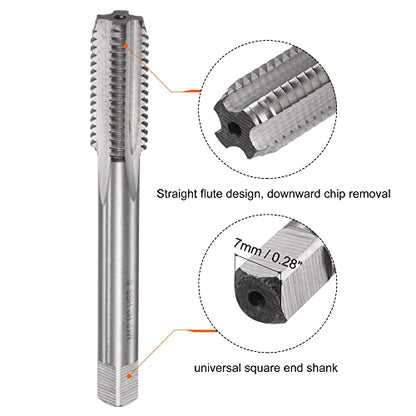 uxcell Tap and Die Set M12x1.75 Left Hand Screw Thread Straight Flute Tap