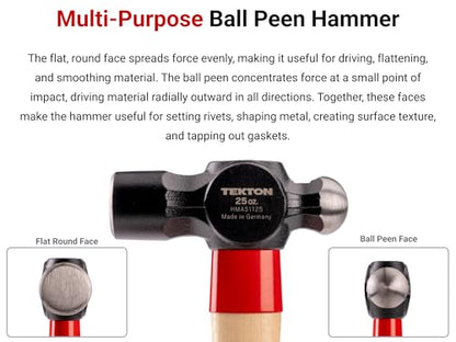 TEKTON 12 oz. Ball Peen Hammer | HMA51112 - size: 12 oz.