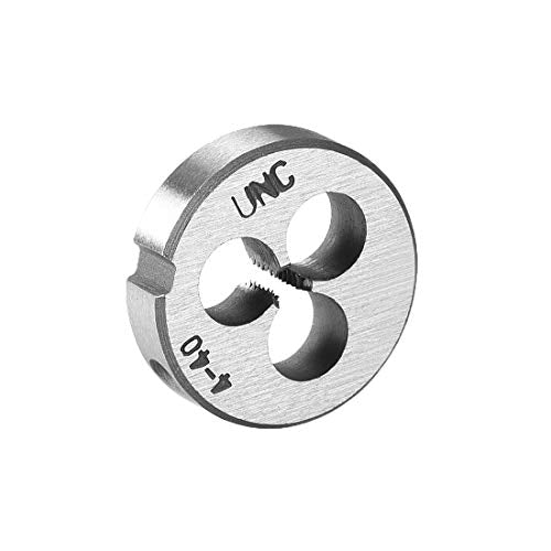 uxcell 4-40 UNC Round Die, Machine Thread Right Hand Threading Die, Alloy Steel Screw Thread Cutting Die - size: 4#-40 UNC