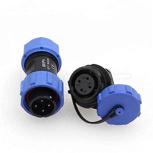 Weipu SP17 4 Pin Connector Waterproof IP68 Male Plug Female Socket Circular 6-10mm Cable Industrial Solar Electrical Connector - size: 4Pin 5A