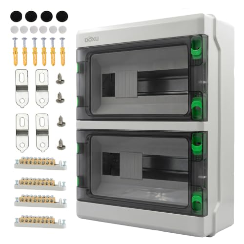 Circuit Breaker Box, IP66 Distribution Protection Box (HA-24 Way-H) - size: HA-24- 11.6x15.3x5.1 INCH