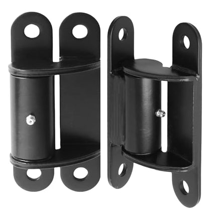 Upgraded 7” Gate Hinges Heavy Duty with Grease Zerk, Face Mount Bearing Gate Hinge Bolt or Weld on Hinges for Large Heavy Driveway Trailer Gates up to 1000 lbs- 1Pair Black 2062P