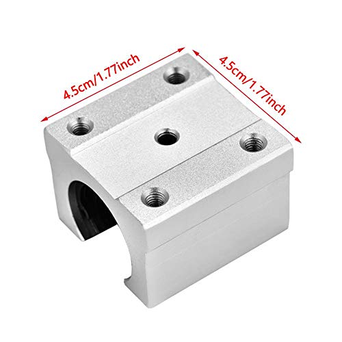 SBR16UU Linear Bearing Pillow Block, 16mm Open Linear Motion Bearing Block Slide, Aluminum Alloy, 4 Pieces, for CNC Part