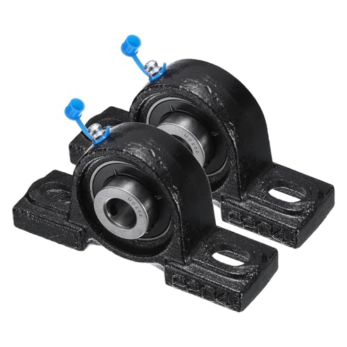 uxcell 2pcs UCP202 Pillow Block Bearings 15mm Bore Bearing Units Cast Steel Flange Mounted Bearing Housing - size: UCP202 ID 15mm