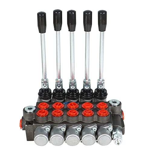 5 Spool 13GPM Hydraulic Directional Control Valve, 3600PSI SAE Ports