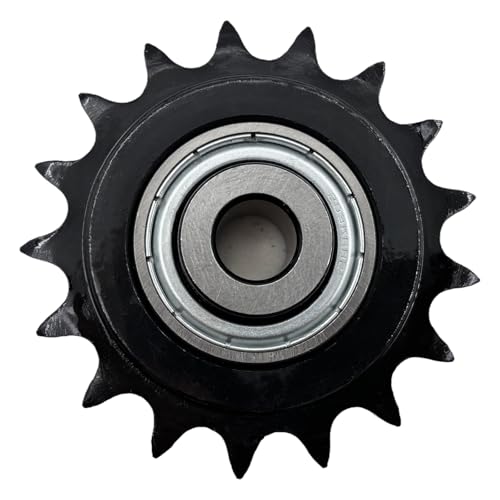 #40 Roller Chain Idler Sprocket Type C 1/2" bore 17 Tooth with Bearing 203KRR2,Hardened Antirust 1045 Steel Drive Sprockets 40BB17-1/2