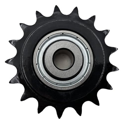 #40 Roller Chain Idler Sprocket Type C 1/2" bore 17 Tooth with Bearing 203KRR2,Hardened Antirust 1045 Steel Drive Sprockets 40BB17-1/2