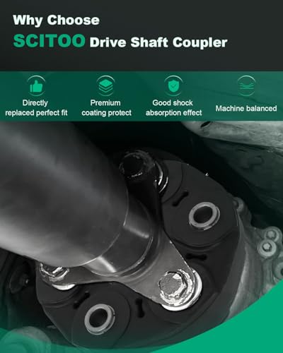 SCITOO 1244100015 Front Drive Shaft Coupler Flex Joint Propshaft Coupling - size: Outer Diameter: 127 mm, 1244100015