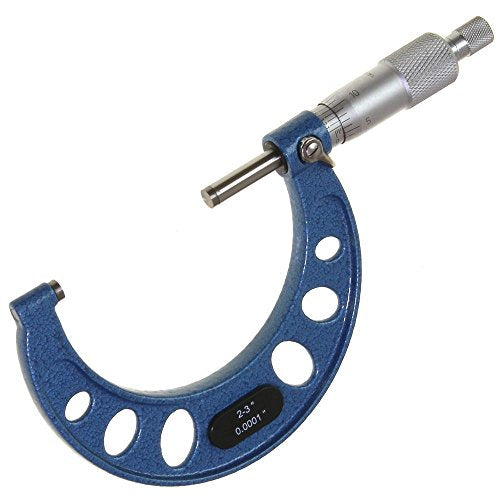 Anytime Tools Premium Outside Micrometer Set 0-4"/0.0001" Precision Machinist Tool w/Carbide Tips