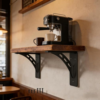 7 inch x 6 inch Heavy Duty Shelf Brackets , Max Load 1100 Lbs ,Premium Alloy Metal Mantel Brackets (Set of 2) Fireplace Mantel Brackets - Countertop Support (7" x 6" ) - size: 7 inch x 6 inch