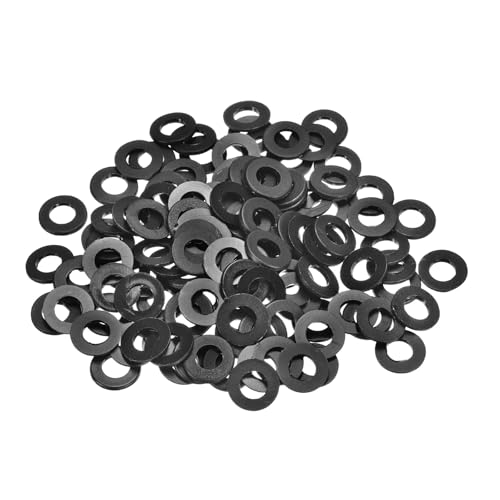 PATIKIL 125 Pcs Nylon Flat Washer M5 5mm ID 10mm OD 1mm THK Black - color: Black, size: 5mm x 10mm x 1mm