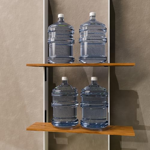 Heavy Duty Shelf Brackets - 1000 LBS Load Capacity, Industrial Steel Mounting Brackets for Shelves, Vanities, Countertops, Desks (2, Black, 14 inch)