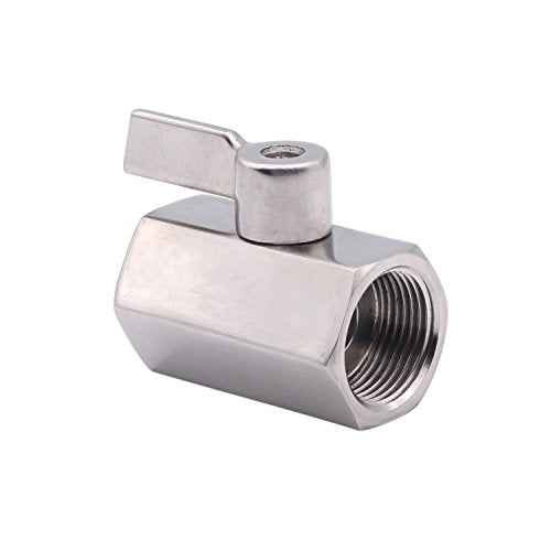 DERNORD Stainless Steel Mini Ball Valve NPT Thread Female (3/4" Female&Female) - size: 3/4 Inch, style: Pack of 1
