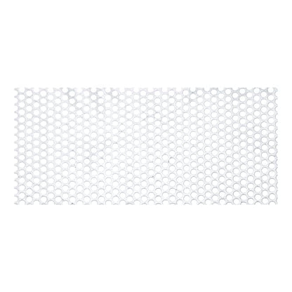 PATIKIL 19.7" x 9.8" 304 Stainless Steel Perforated Sheet, 2Pcs 0.3" Round Hole 20GA Expanded Metal Mesh Plate Screen Decorative Meshes for Ventilation Grill