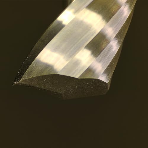Tools Solid Carbide CNC Spiral Single Flute End Mill -ZrN Coating for Acrylic Plate Aluminum, Wood, Plastic, Brass, Copper Cutting - 1/4 Diameter 1/4" - size: ZrN 1/4-2.0" 1PCS