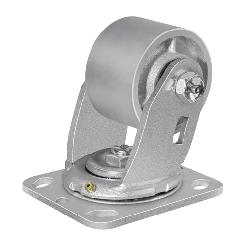 3" X 2" Caster Wheels, Heavy Duty Industrial Casters, Steel Casters 700 LBS Capacity with Roller Bearing, Cast Iron Wheels, Metal Casters(1 Swivel) - style: 3"X 2"Wheel