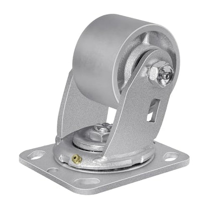 3" X 2" Caster Wheels, Heavy Duty Industrial Casters, Steel Casters 700 LBS Capacity with Roller Bearing, Cast Iron Wheels, Metal Casters(1 Swivel) - style: 3"X 2"Wheel