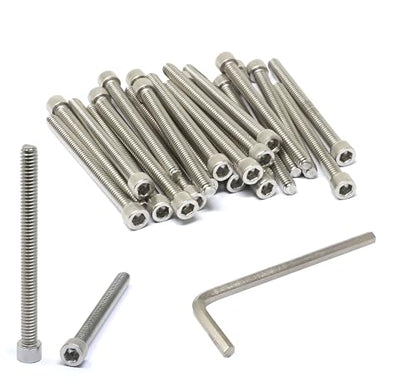 iexcell 20 Pcs 1/4-20 x 3 Stainless Steel 304 Hex Socket Head Cap Screws Bolts Kit - size: 1/4-20 x 3" ( Fully Threaded )