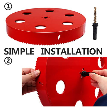 200mm / 7-7/8 inch HSS Bi-Metal Hole Saw Hole Drilling Cutter for Wood - size: 200mm / 7.87 inch