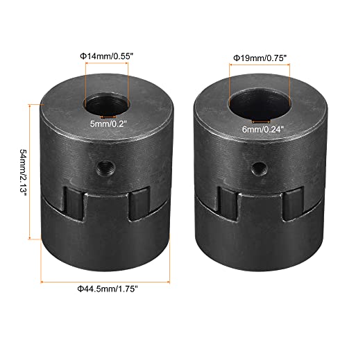 MECCANIXITY Flexible Coupling Shaft 14mm to 19mm 54mmx44.5mm Motor Coupler
