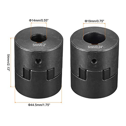 MECCANIXITY Flexible Coupling Shaft 14mm to 19mm 54mmx44.5mm Motor Coupler