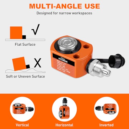 Nilight 10Ton Hydraulic Cylinder Jack Porta Power Ram Single Acting Lifting - size: 10T Jack
