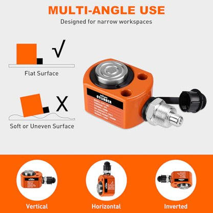 Nilight 10Ton Hydraulic Cylinder Jack Porta Power Ram Single Acting Lifting - size: 10T Jack