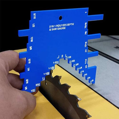 2 in 1 Router Depth Gauge and Table Saw Height Gauge for Router Tables