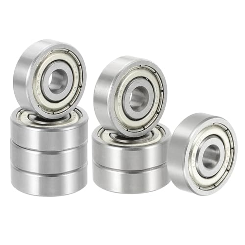 uxcell 8 Pack 634ZZ Deep Groove Ball Bearings, 4x16x5mm Chrome Steel Double Shield Bearing for Electric Motor, Home Appliances, Garden Machinery, (ABEC5) - size: 634ZZ