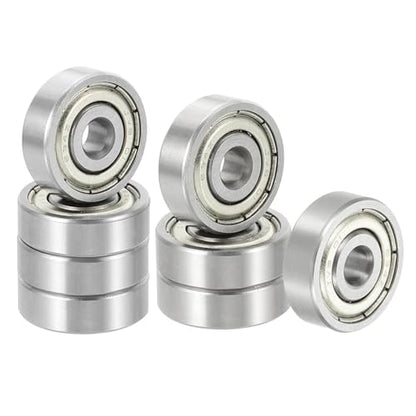 uxcell 8 Pack 634ZZ Deep Groove Ball Bearings, 4x16x5mm Chrome Steel Double Shield Bearing for Electric Motor, Home Appliances, Garden Machinery, (ABEC5) - size: 634ZZ