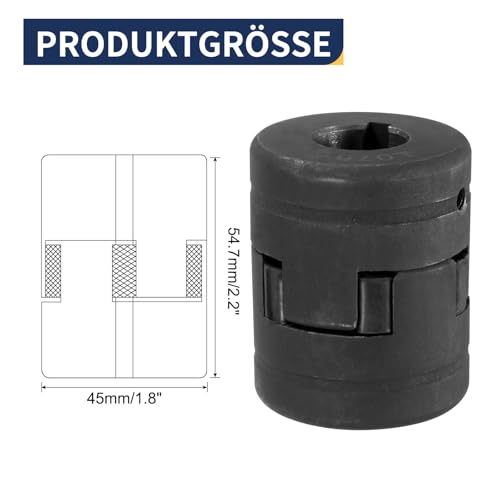 uxcell 3/4" to 5/8" L075 Flexible 3-Piece L-Jaw Coupling Coupler Set & Buna-N NBR Rubber Spider for Log Splitter Hybrid Equipment - size: 3/4" to 5/8"