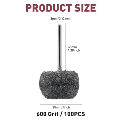 100 PCS Abrasive Buffing Wheel, 1 Inch Polishing Kit 600 Grit - style: Grey 600 Grit 100pcs