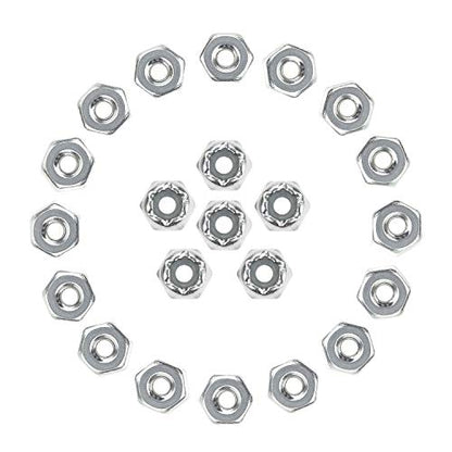 120 Pieces 4#-40 Nylon Insert Hex Lock Nuts, 304 Stainless Steel - size: 4-40 (120 pcs)