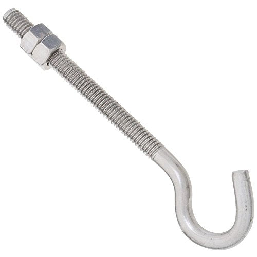 National Hardware N221-713 2163BC Hook Bolt in Stainless Steel 5/16" x 5"