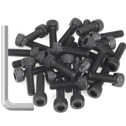 35 Pieces M6 x 20mm Socket Head Cap Screws, Thread Pitch 1.0mm, Sutemribor M6 Black Screws, 12.9 Grade Alloy Steel, Black Oxide Finish, Fully Threaded - size: M6 x 20mm, style: Socket Head