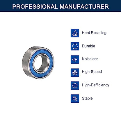MR85-2RS Deep Groove Ball Bearings, ID 5mm x OD 8mm x Width 2.5mm Miniature Bearings, Double Rubber Sealed Ball Bearing Pre-Lubricated Chrome Steel Blue Z2 Lever 10pcs - size: MR85-2RS 5x8x2.5mm
