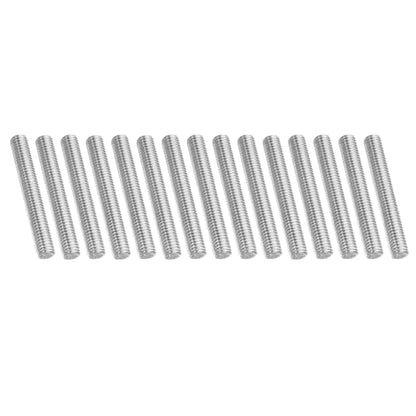 PATIKIL 3/8"-16 UNC 304 Stainless Steel Fully Threaded Rod, 15Pcs 2.8" Length Long Threaded Screw Right Hand Threads All Threaded Rod Studs for Anchoring Bolt, Clamps, Hangers and U-Bolts - size: 3/8"-16 x 2.8"
