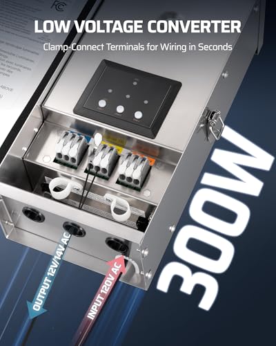 DEWENWILS 300W Wi-Fi Low Voltage Landscape Transformer 2.4GHz ONLY - style: WIFI-Stainless Steel