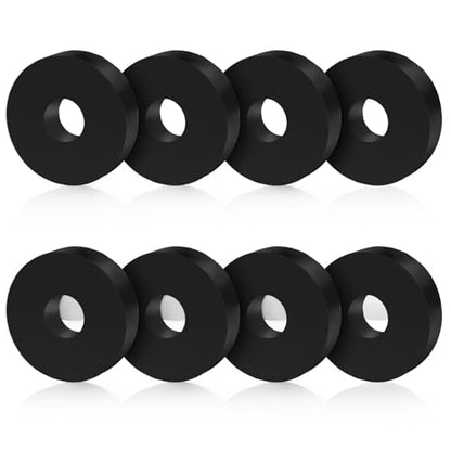 8PCS Rubber Isolation Pads, 1.5 Inch OD 0.5 Inch ID 0.4'' Thick Rubber Washers Thick Mechanical Vibration Damping Pads Anti Vibration Isolation Isolator Washer