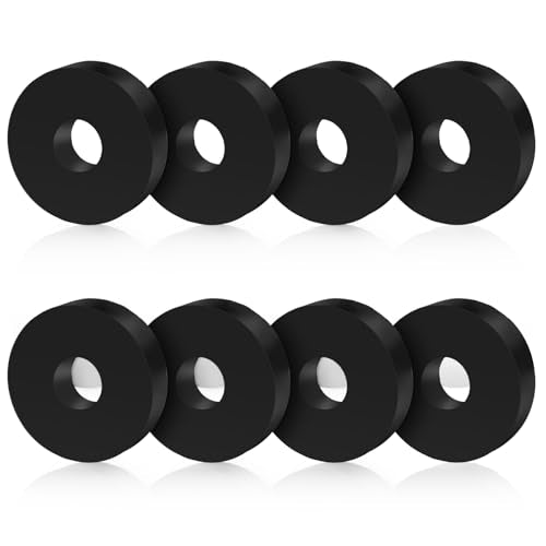 8PCS Rubber Isolation Pads, 1.5 Inch OD 0.5 Inch ID 0.4'' Thick Rubber Washers Thick Mechanical Vibration Damping Pads Anti Vibration Isolation Isolator Washer