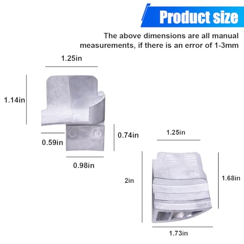 ZIMISI 2PCS Stretch Belt Mate Kit (Metal) - size: Metal